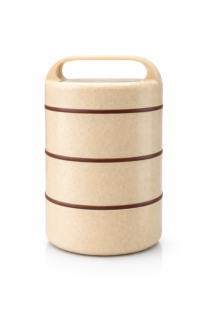 Eco-Friendly 3-Tier Lunch Box with Handle | Leakproof & Durable Tiffin Box