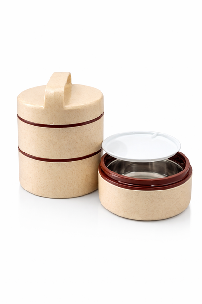 Eco-Friendly 3-Tier Lunch Box with Handle | Leakproof & Durable Tiffin Box