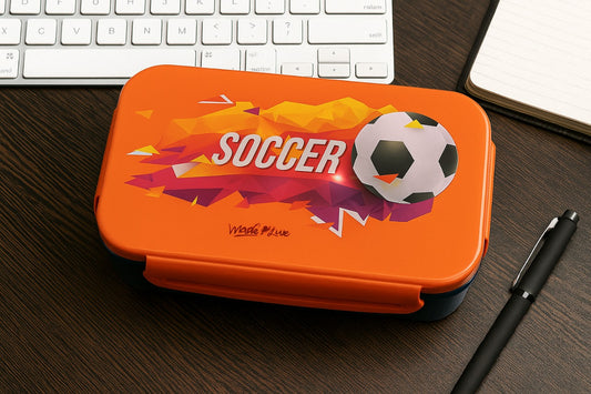 Soccer Theme Lunch Box for Kids – Leakproof, Durable & Stylish Tiffin Box