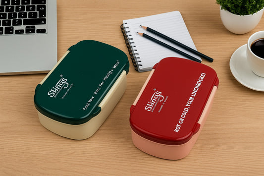 Stylish Lunch Box (Pack of 2) – Leakproof, Durable & Compact Tiffin Box for Office & School